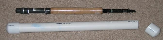 Telescoping Fly Rod With Homemade PVC Fly Rod Case