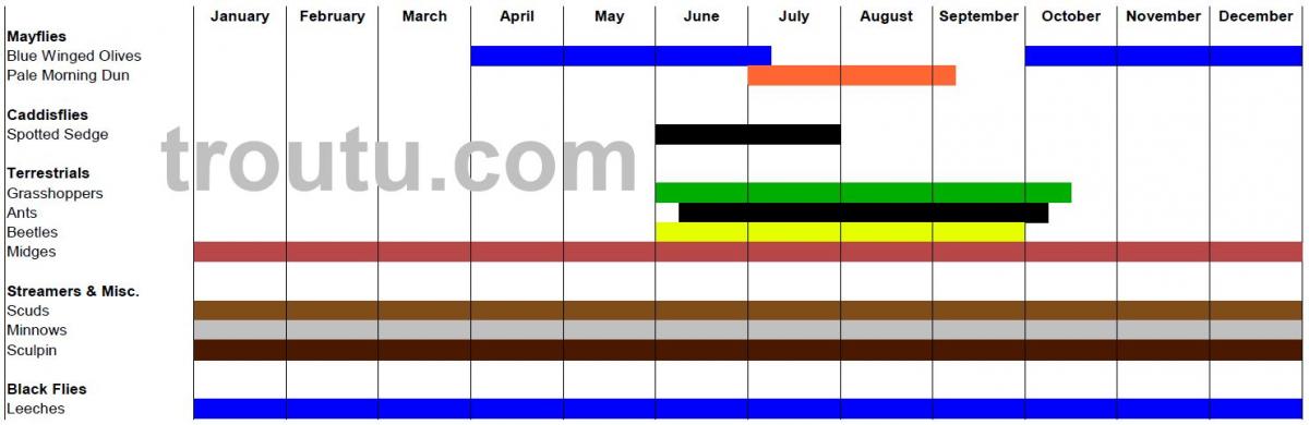 San Juan River Hatch Chart