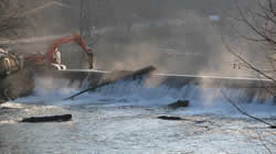 Aerial View Of Dillsboro Dam Removal